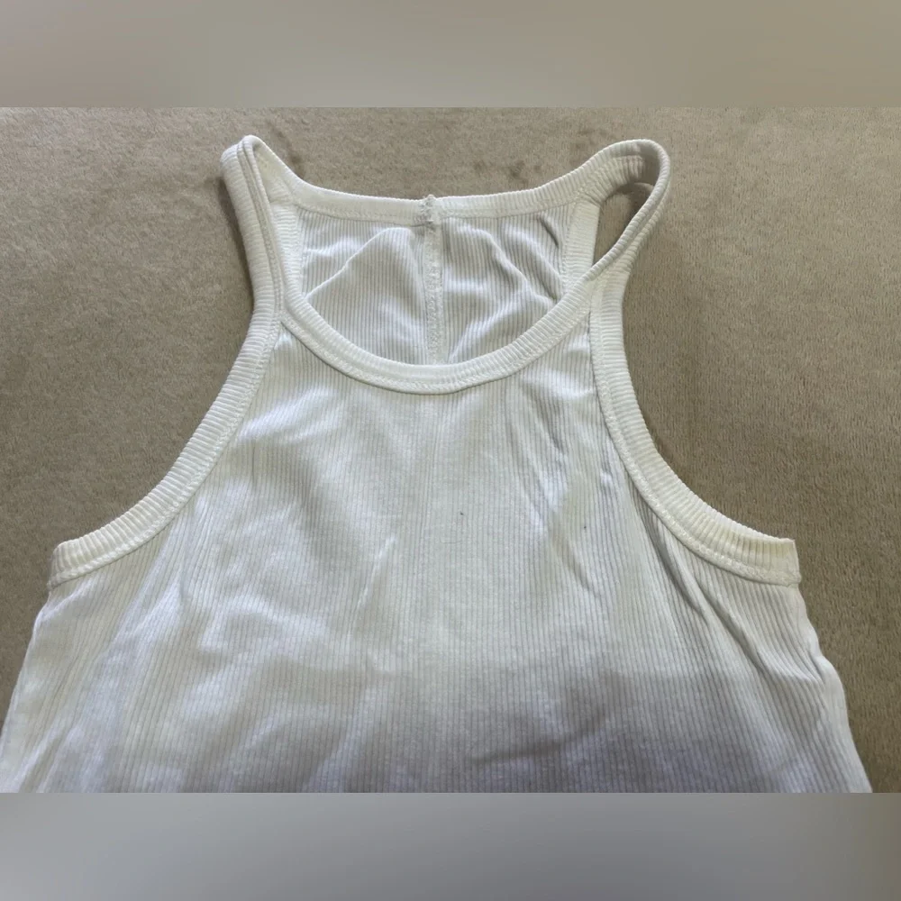 Style Addict Ribbed White Tank Basic - Picture 2 of 5